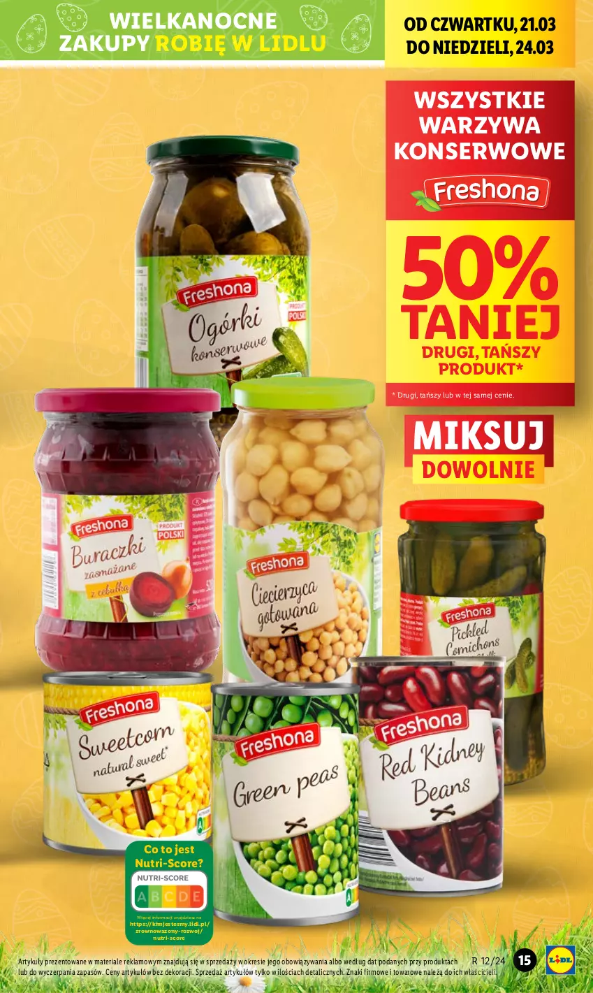 Gazetka promocyjna Lidl - GAZETKA - ważna 21.03 do 24.03.2024 - strona 15 - produkty: Ser, Warzywa, Warzywa konserwowe, Wazon