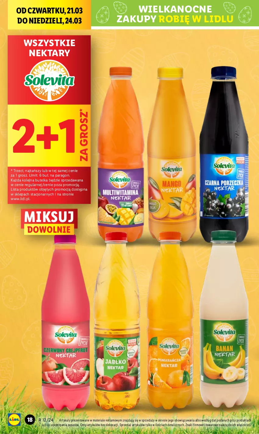 Gazetka promocyjna Lidl - GAZETKA - ważna 21.03 do 24.03.2024 - strona 18 - produkty: Nektar, Olej