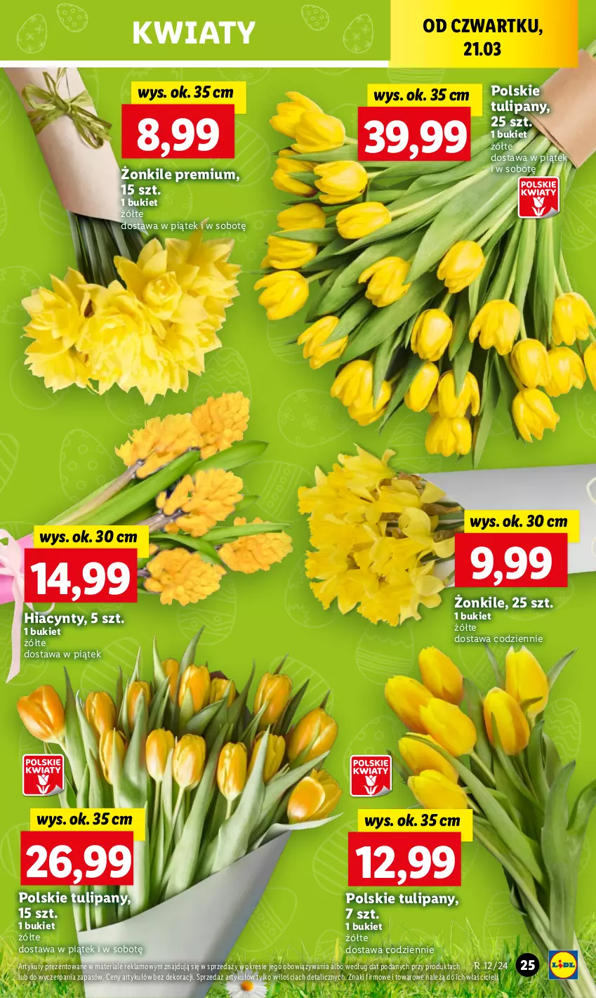 Gazetka promocyjna Lidl - GAZETKA - ważna 21.03 do 24.03.2024 - strona 27 - produkty: Bukiet, Hiacynt, Tulipan