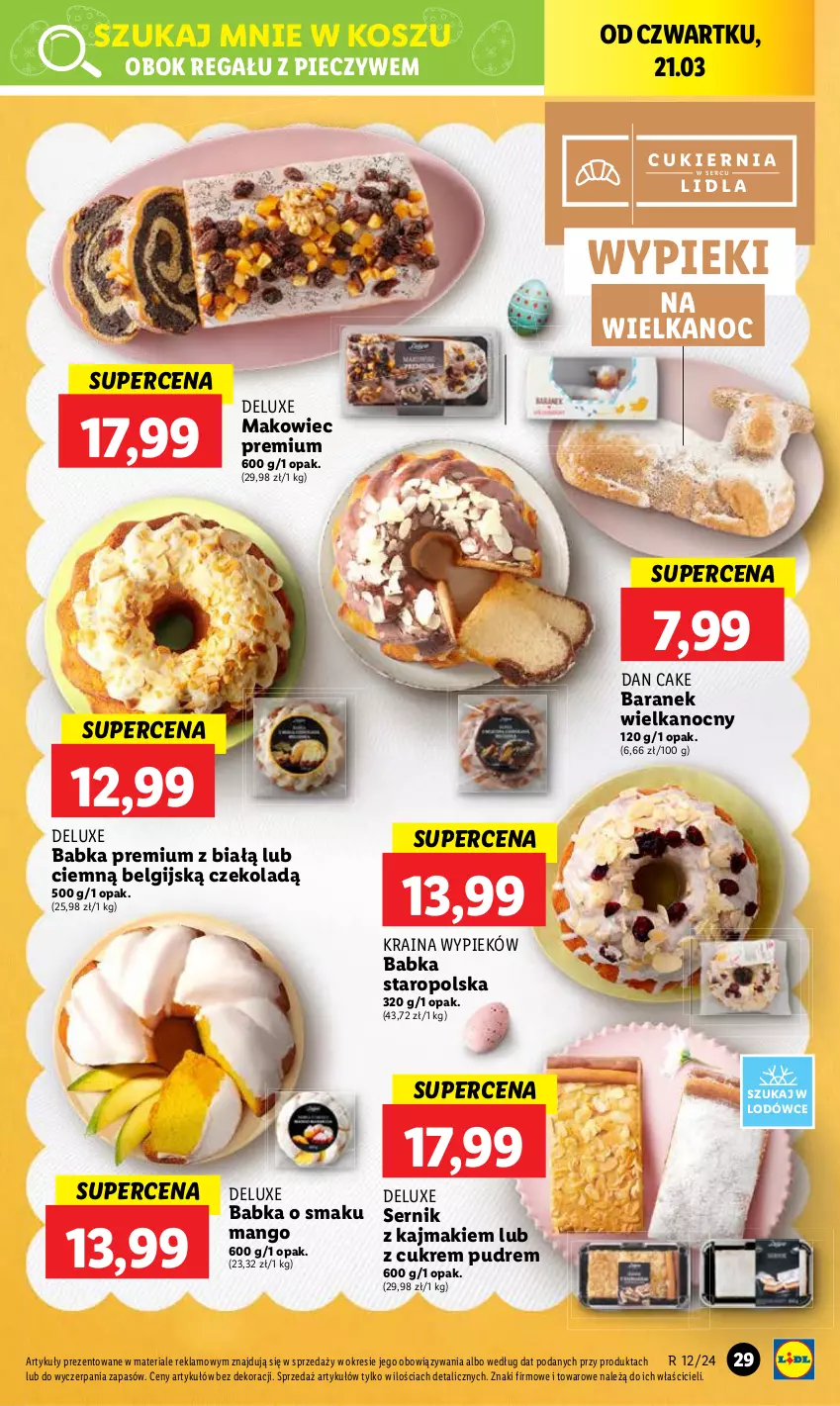 Gazetka promocyjna Lidl - GAZETKA - ważna 21.03 do 24.03.2024 - strona 31 - produkty: Babka, Kosz, LG, Makowiec, Mango, Piec, Regał, Ser