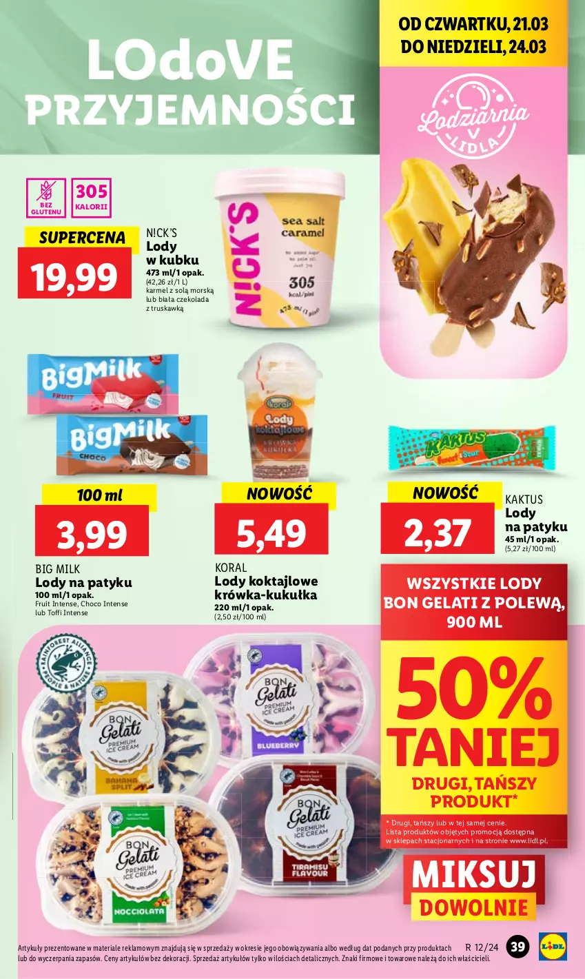 Gazetka promocyjna Lidl - GAZETKA - ważna 21.03 do 24.03.2024 - strona 41 - produkty: Czekolada, Dove, Lody