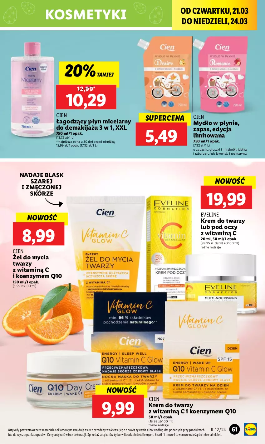 Gazetka promocyjna Lidl - GAZETKA - ważna 21.03 do 24.03.2024 - strona 67 - produkty: Eveline, Gruszki, Jabłka, Krem do twarzy