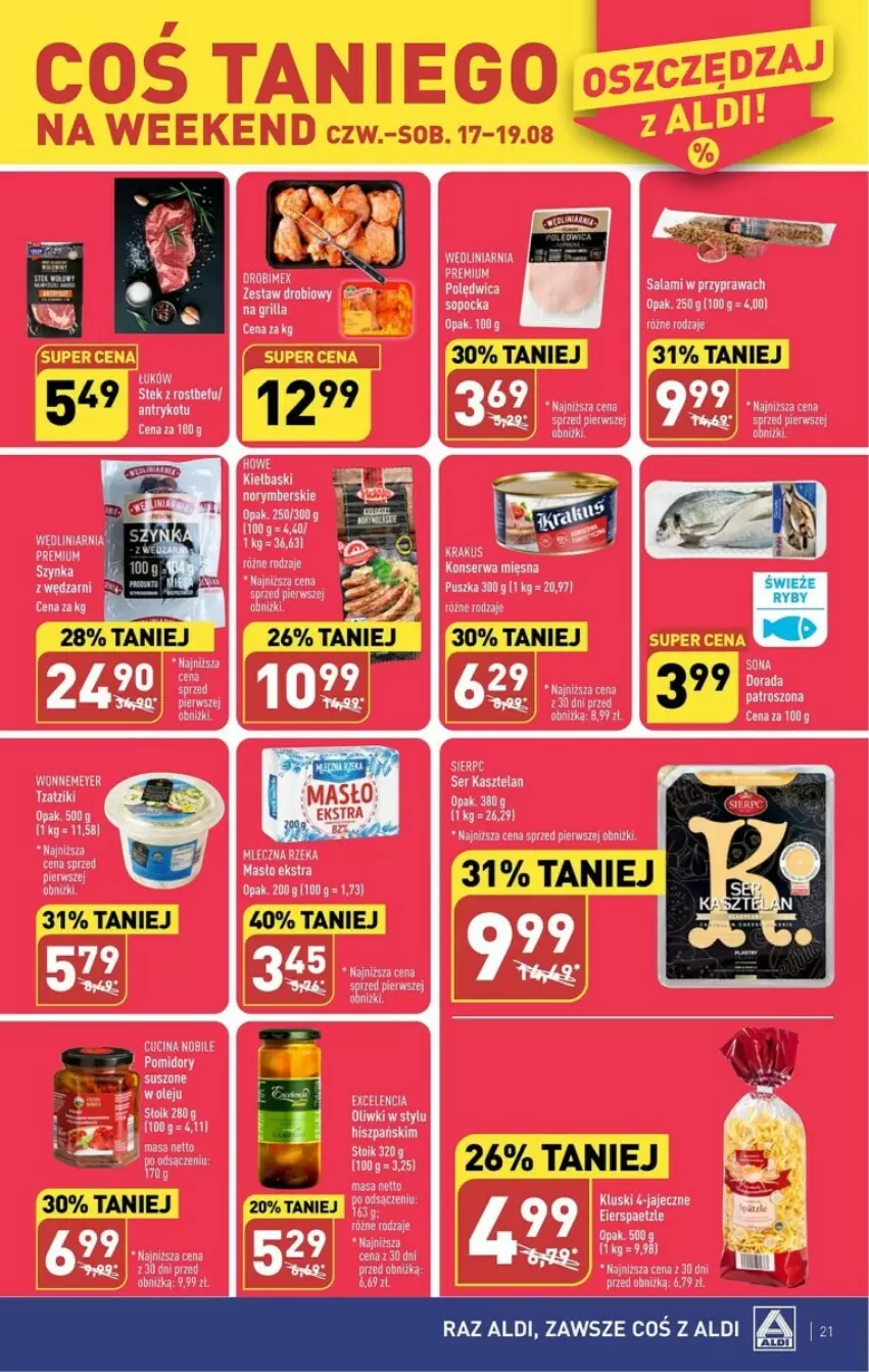 Gazetka promocyjna Aldi - ważna 14.08 do 19.08.2023 - strona 14 - produkty: Grill, Mleczna Rzeka, Polędwica, Por, Tera