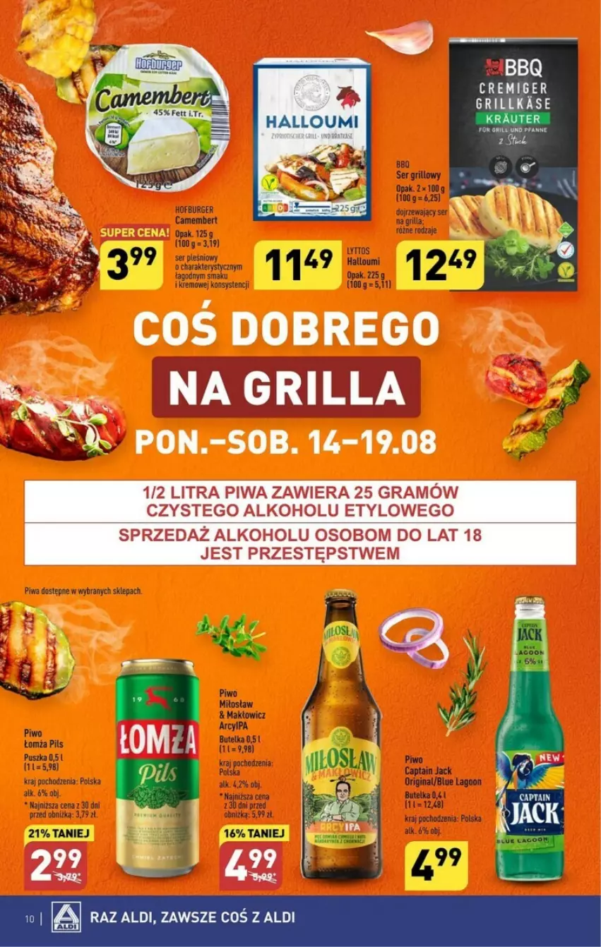 Gazetka promocyjna Aldi - ważna 14.08 do 19.08.2023 - strona 2 - produkty: Burger, Fa, Hofburger, Ser, Ser pleśniowy, Tago