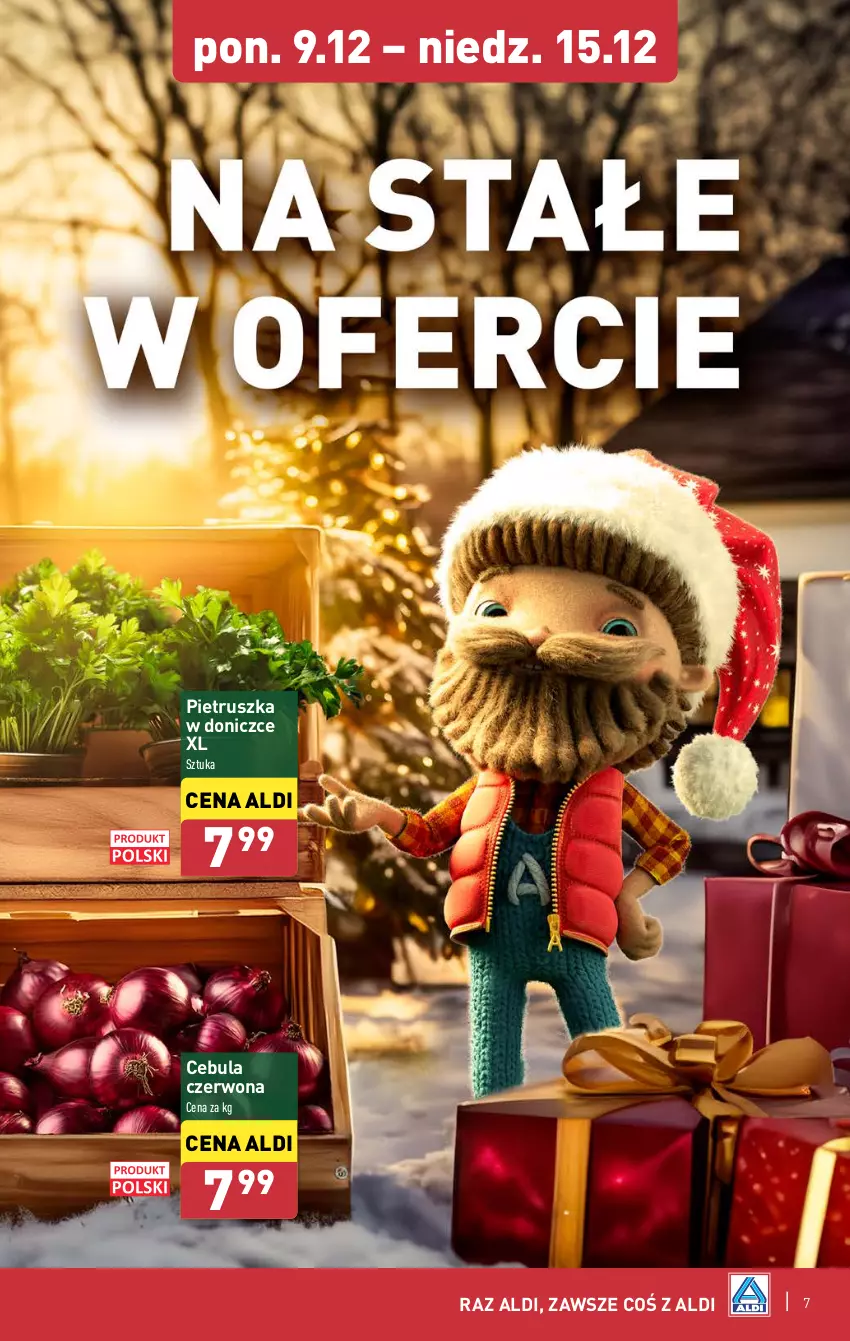 Gazetka promocyjna Aldi - Farmer ALDIK poleca świeże owoce i warzywa - ważna 09.12 do 15.12.2024 - strona 7 - produkty: Cebula, Cebula czerwona, Pietruszka