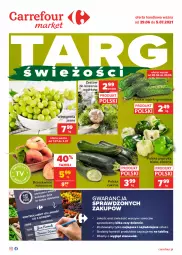 Gazetka promocyjna Carrefour - Gazetka Targi świeżości - Gazetka - ważna od 05.07 do 05.07.2021 - strona 1 - produkty: Papryka, Papryka biała, Winogrona, Brzoskwinie, Wino, Grunt