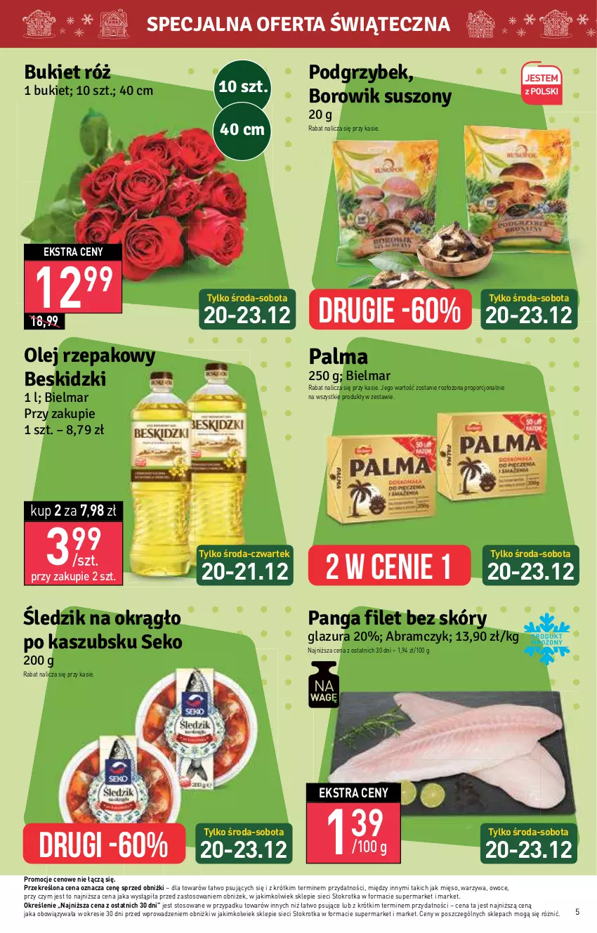 Gazetka promocyjna Stokrotka - Supermarket - ważna 20.12 do 27.12.2023 - strona 5 - produkty: Bukiet, Glazura, Lazur, Mięso, Owoce, Palma, Por, Warzywa