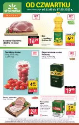 Gazetka promocyjna Stokrotka - Market - Gazetka - ważna od 17.05 do 17.05.2023 - strona 1 - produkty: Piwa, Piwo, Warzywa, Gra, Szynka farmerska, Kawa mielona, Kawa, Jacobs Krönung, Duda, Szynka, Olej rzepakowy, Owoce, Jacobs, Olej, Pomidory, Mięso, Fa