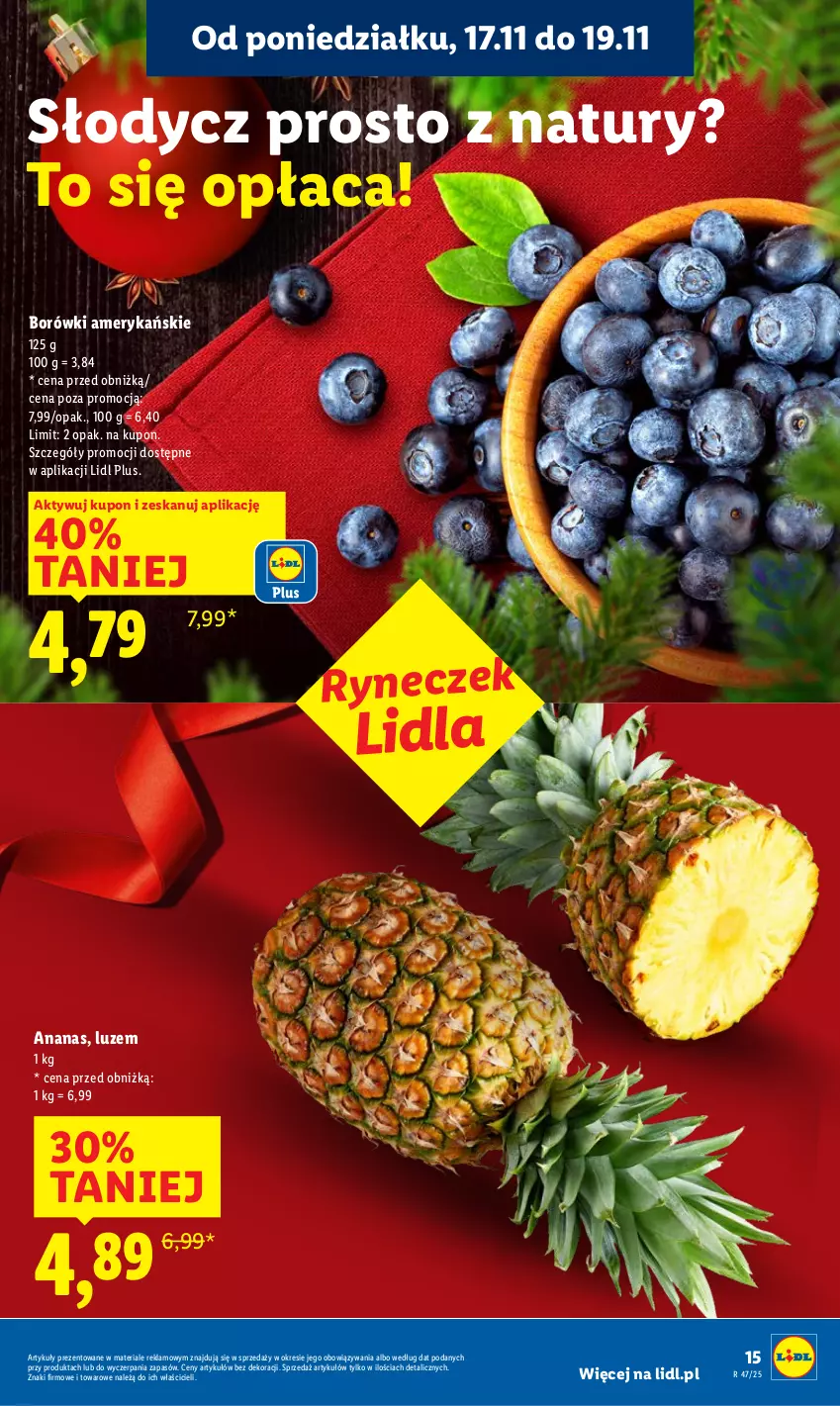Gazetka promocyjna Lidl - GAZETKA - ważna 17.11 do 19.11.2025 - strona 15 - produkty: Ananas