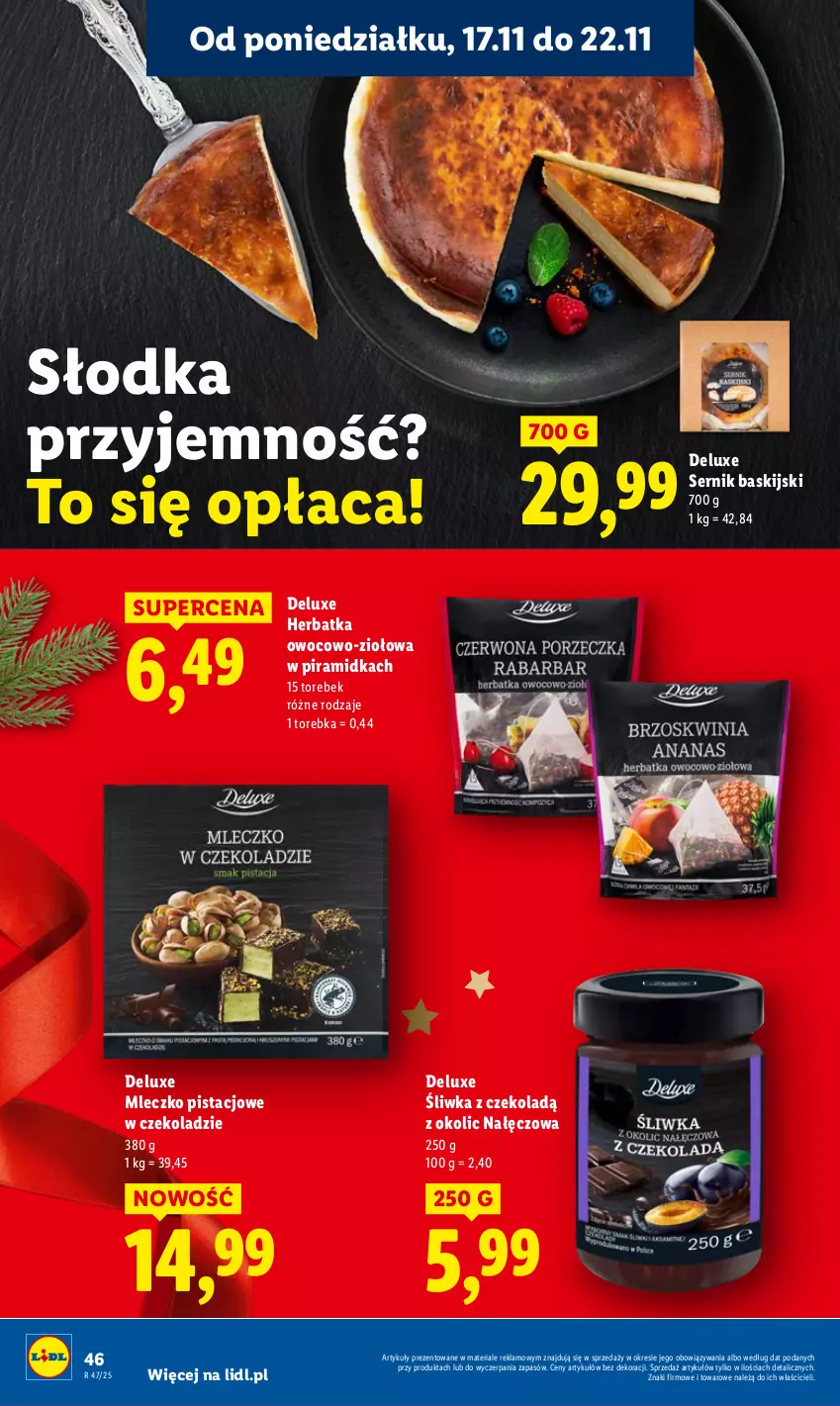 Gazetka promocyjna Lidl - GAZETKA - ważna 17.11 do 19.11.2025 - strona 46 - produkty: Mleczko, Ser, Torebka