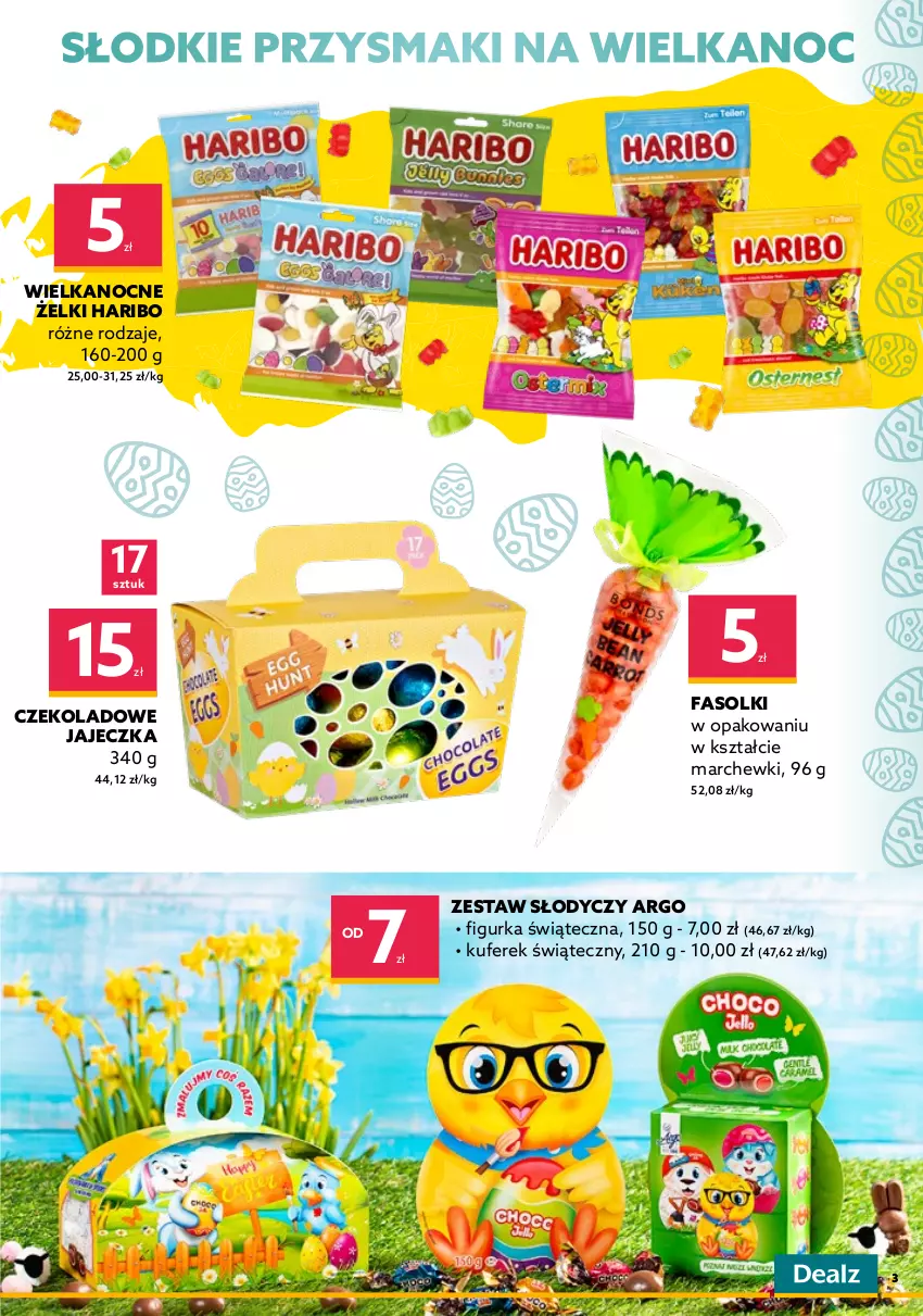 Gazetka promocyjna Dealz - KATALOG WIELKANOCNYO kurczę! Ale ceny! - ważna 28.03 do 16.04.2022 - strona 3 - produkty: Fa, Gala, Haribo, Przysmaki, Ser