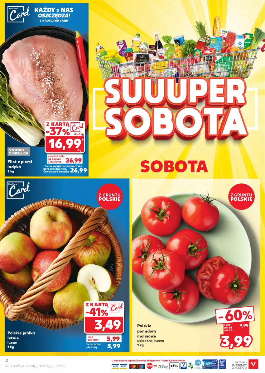 Gazetka promocyjna Kaufland - Gazetka tygodnia - ważna 05.09 do 11.09.2024 - strona 2 - produkty: Filet z piersi indyka, Grunt, Jabłka, Pomidory