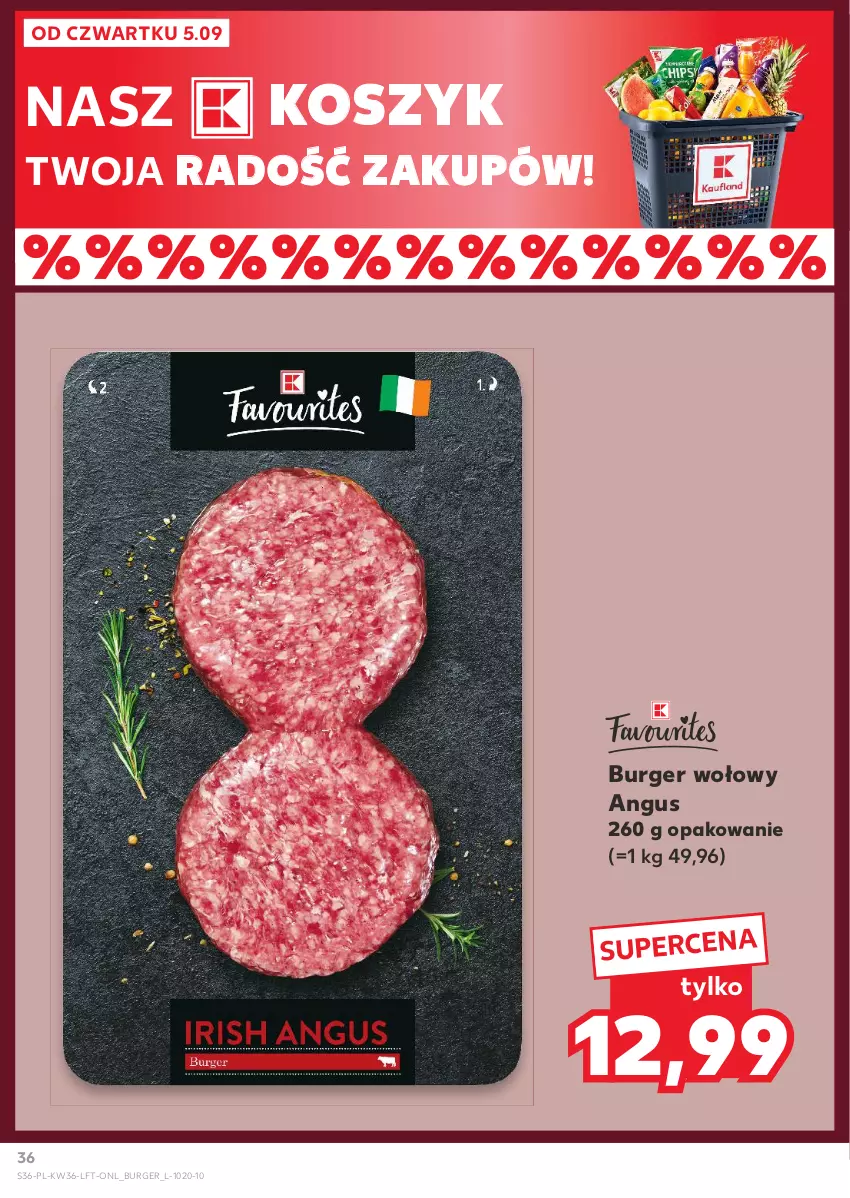 Gazetka promocyjna Kaufland - Gazetka tygodnia - ważna 05.09 do 11.09.2024 - strona 36 - produkty: Burger, Kosz