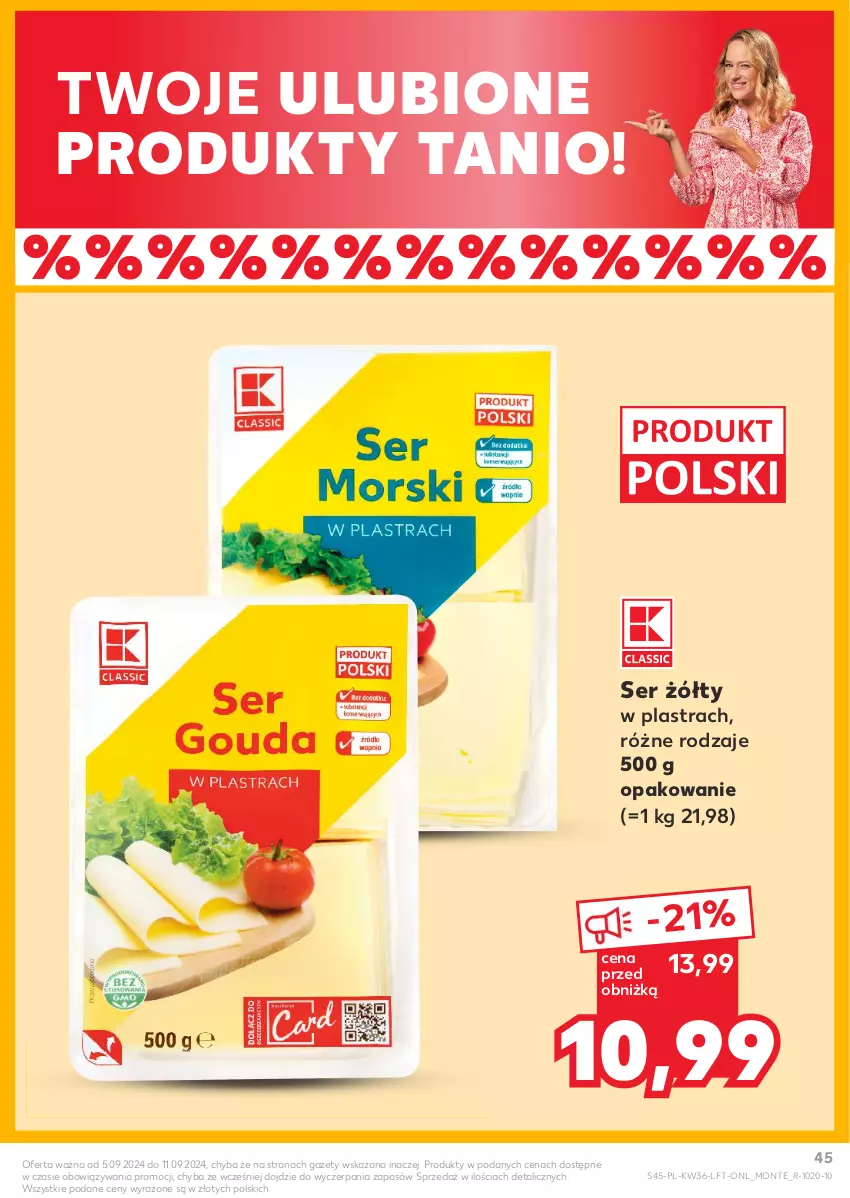 Gazetka promocyjna Kaufland - Gazetka tygodnia - ważna 05.09 do 11.09.2024 - strona 45 - produkty: Monte, Ser