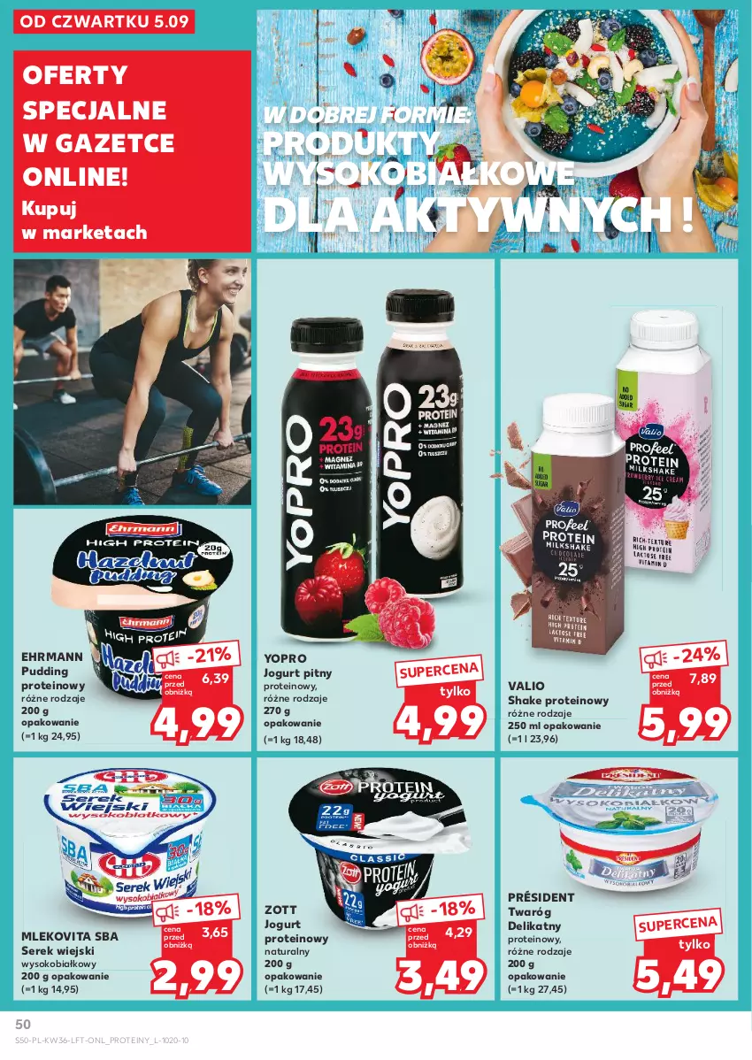 Gazetka promocyjna Kaufland - Gazetka tygodnia - ważna 05.09 do 11.09.2024 - strona 50 - produkty: Jogurt, Jogurt pitny, Mleko, Mlekovita, Président, Pudding, Ser, Serek, Serek wiejski, Sok, Twaróg, Twaróg delikatny, Zott