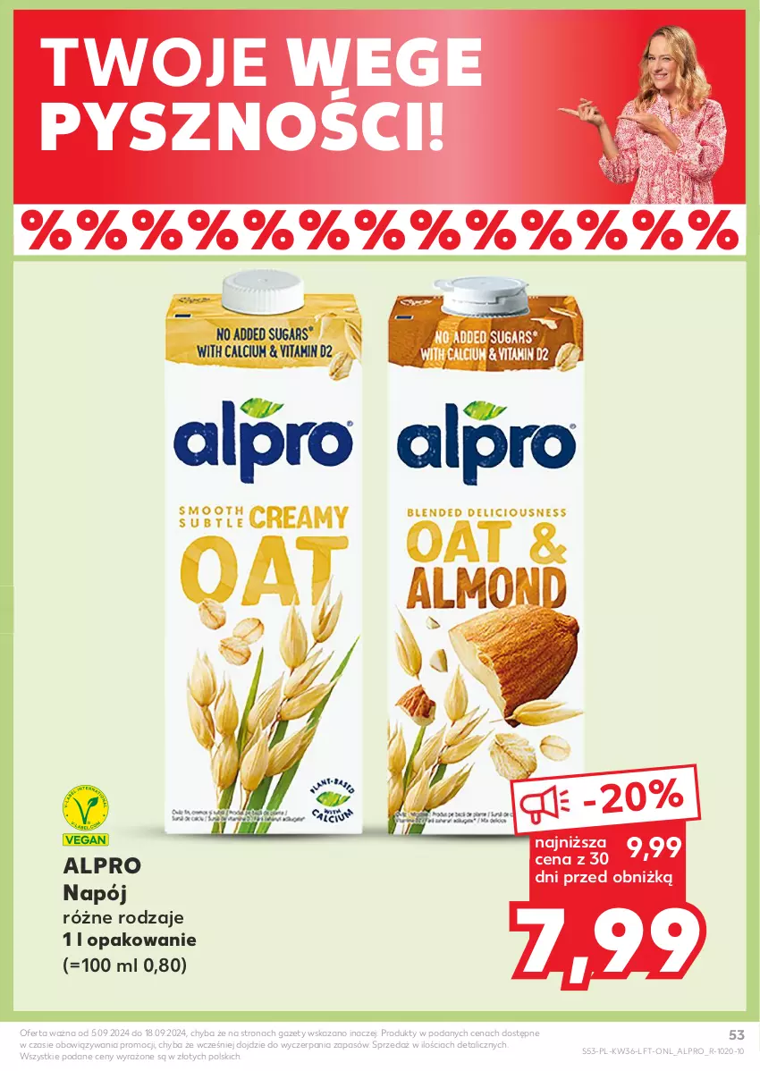 Gazetka promocyjna Kaufland - Gazetka tygodnia - ważna 05.09 do 11.09.2024 - strona 53 - produkty: Alpro, Napój