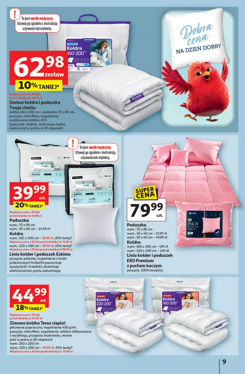 Gazetka promocyjna Auchan - Gazetka 30 Lat Hipermarket Auchan - ważna 08.01 do 14.01.2026 - strona 9 - produkty: Kołdra, Poduszka, Tera, Top