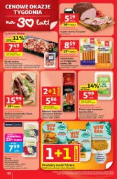 Gazetka promocyjna Auchan - Gazetka 30 Lat Hipermarket Auchan - Gazetka - ważna od 14.01 do 14.01.2026 - strona 22 - produkty: Pierogi, Sok, Ser, Gra, Sokołów, Z gruntu dobre, Szynka, Tarczyński, Boczek, Frankfurterki, Kabanos, Grunt, Kiełbasa