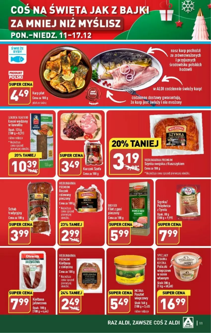 Gazetka promocyjna Aldi - ważna 11.12 do 17.12.2023 - strona 3 - produkty: Karp, Polędwica