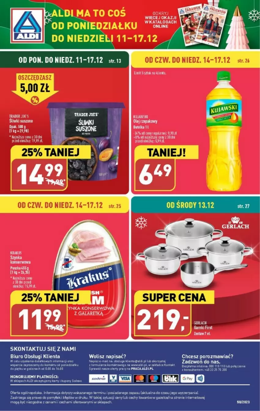 Gazetka promocyjna Aldi - ważna 11.12 do 17.12.2023 - strona 33 - produkty: Biuro, Gala, Krakus, Kujawski, O nas, Ser, Szynka