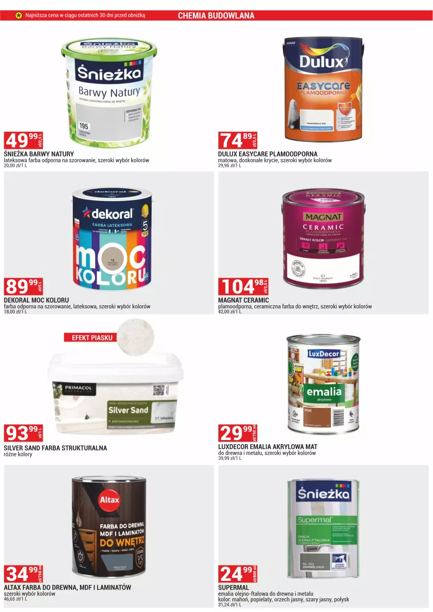 Gazetka promocyjna Merkury Market - ważna 01.02 do 28.02.2025 - strona 31 - produkty: Dekoral, Dulux, Fa, Farba do wnętrz, LuxDecor, Magnat Ceramic, Olej, Por