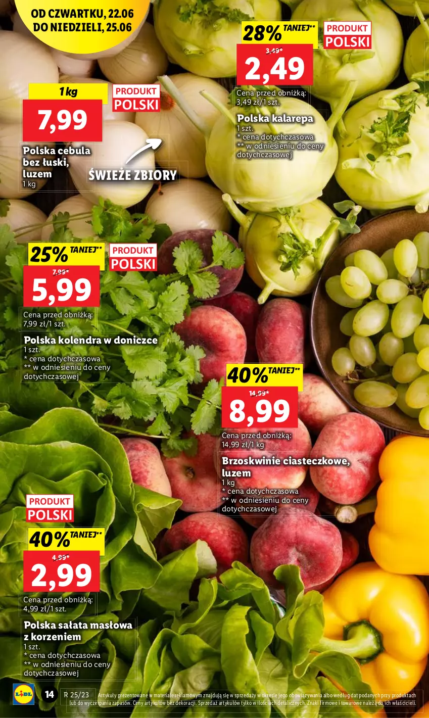 Gazetka promocyjna Lidl - GAZETKA - ważna 22.06 do 25.06.2023 - strona 18 - produkty: Brzoskwinie, Cebula, Kolendra