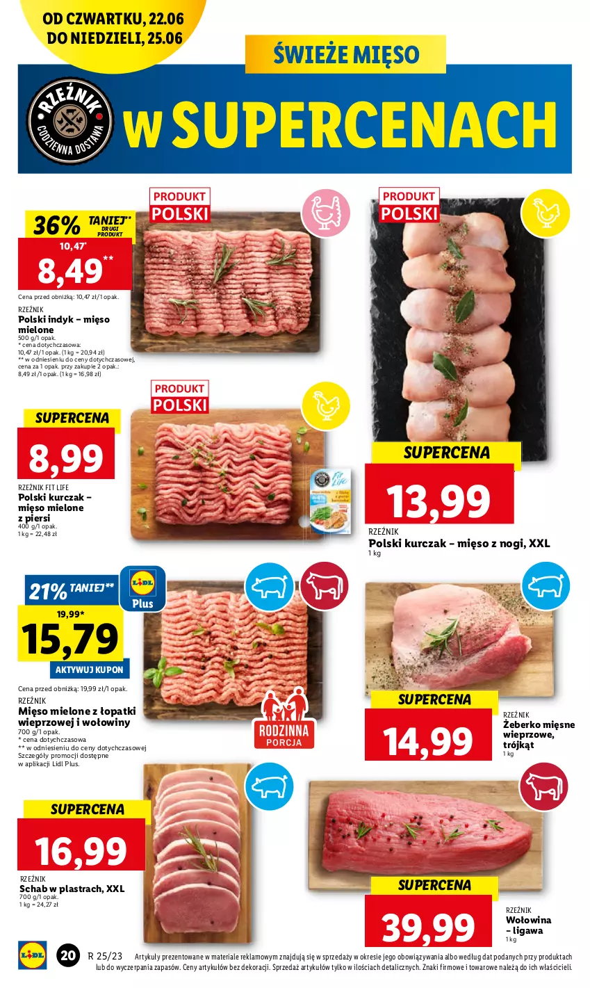 Gazetka promocyjna Lidl - GAZETKA - ważna 22.06 do 25.06.2023 - strona 24 - produkty: Mięso, Mięso mielone