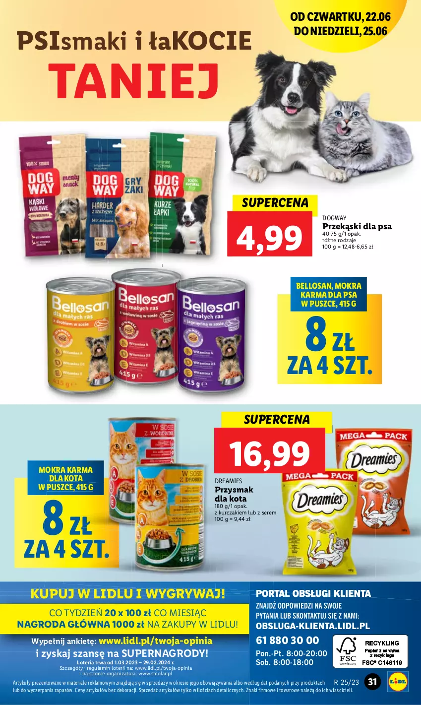 Gazetka promocyjna Lidl - GAZETKA - ważna 22.06 do 25.06.2023 - strona 39 - produkty: Bell, Koc, Kurczak, Mokra karma, Mola, Przysmak dla kota, Ser