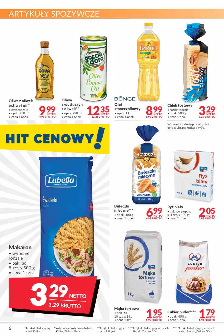 Gazetka promocyjna Makro - [Oferta promocyjna] Artykuły spożywcze i przemysłowe - ważna 08.02 do 21.02.2022 - strona 6 - produkty: Artykuły spożywcze, Bułeczki, Bułeczki mleczne, Chleb, Chleb tostowy, Cukier, Cukier puder, Gin, Mąka, Mąka tortowa, Makaron, Olej, Olej słonecznikowy, Oliwa z oliwek, Puder, Ryż, Ryż biały