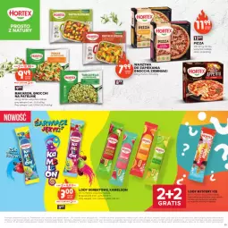 Gazetka promocyjna Stokrotka - Czas na Grill - Gazetka - ważna od 14.05 do 14.05.2025 - strona 39 - produkty: Makaron, Warzywa, Por, Gra, Gnocchi, Ziemniaki, Lody, Leon, Pizza, Eleo, Owoce, Mięso, Hortex
