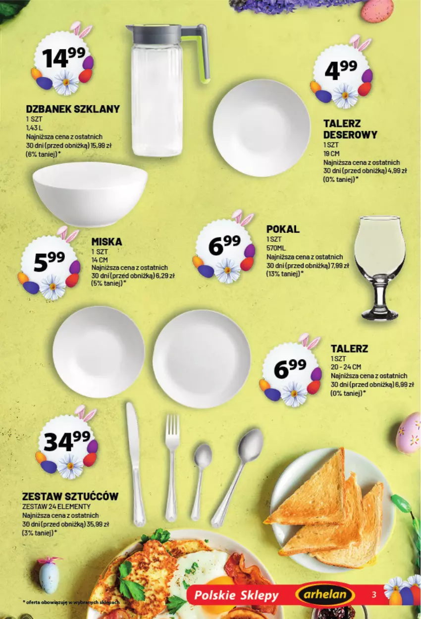 Gazetka promocyjna Arhelan - Gazetka - ważna 15.03 do 05.05.2024 - strona 3 - produkty: Deser, Dzbanek, Miska, Ser, Talerz