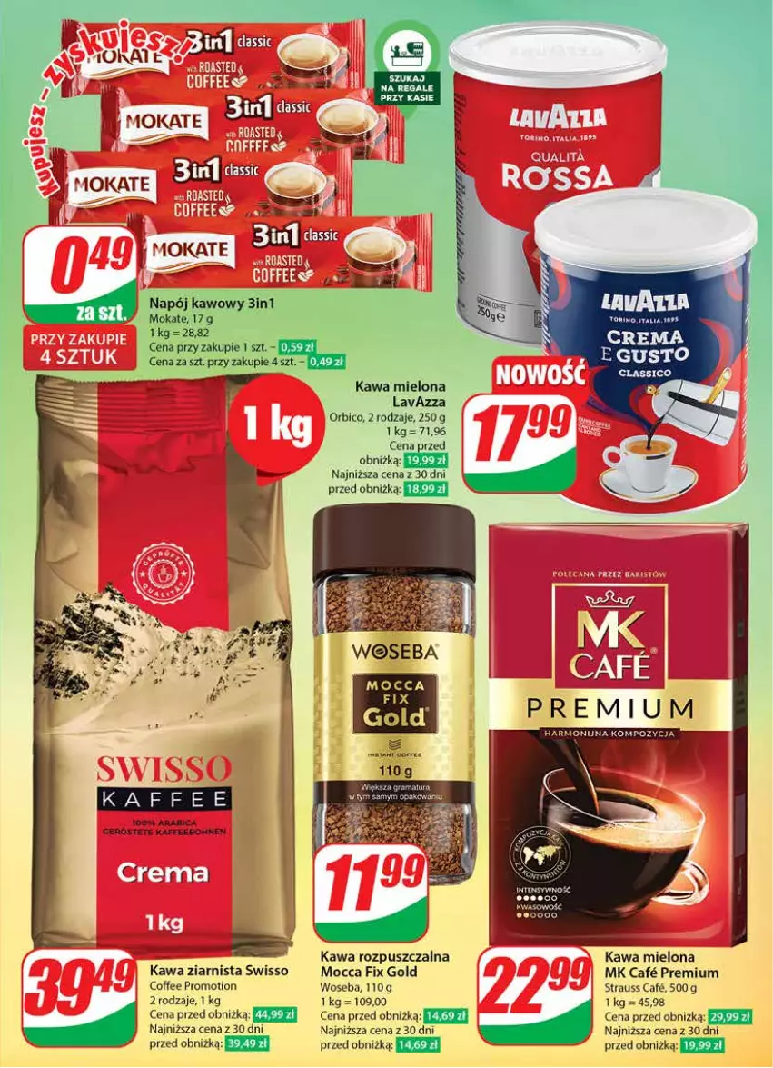 Gazetka promocyjna Dino - Gazetka 21 / 2024 - ważna 22.05 do 28.05.2024 - strona 11 - produkty: BIC, Kawa, Kawa mielona, Kawa rozpuszczalna, Kawa ziarnista, Lavazza, Mocca Fix Gold, Woseba