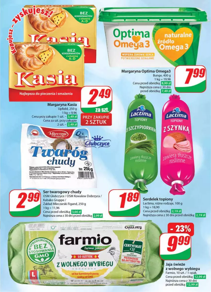 Gazetka promocyjna Dino - Gazetka 21 / 2024 - ważna 22.05 do 28.05.2024 - strona 41 - produkty: Fa, Jaja, Kasia, Margaryna, Optima, Optima Omega3, Piec, Ser, Ser twarogowy, Top