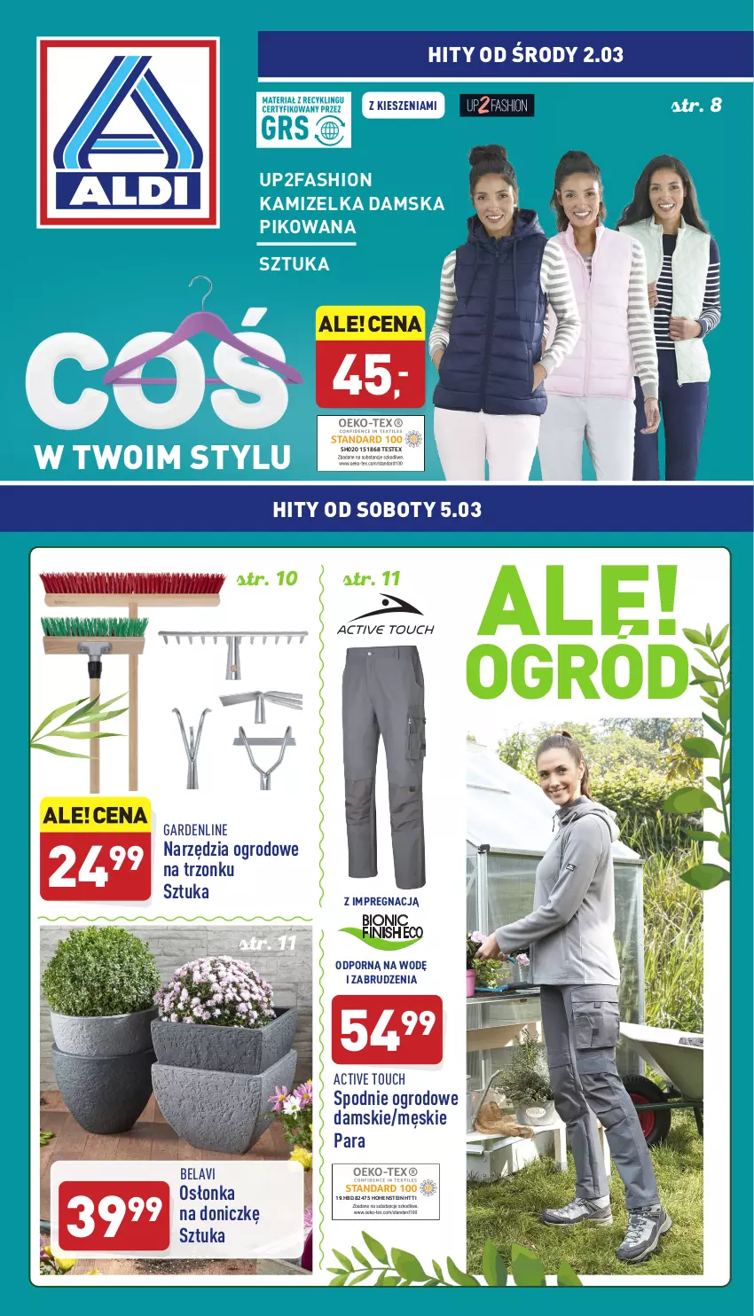 Gazetka promocyjna Aldi - Katalog Moda i Dom - ważna 02.03 do 05.03.2022 - strona 1 - produkty: Fa, Kamizelka, Osłonka, Por, Spodnie