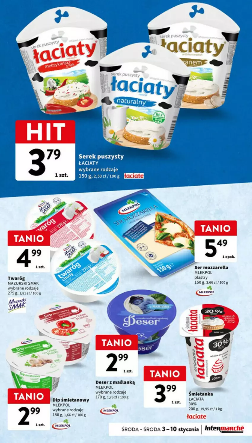 Gazetka promocyjna Intermarche - ważna 08.01 do 10.01.2024 - strona 13 - produkty: Deser, Mozzarella, Ser, Twaróg