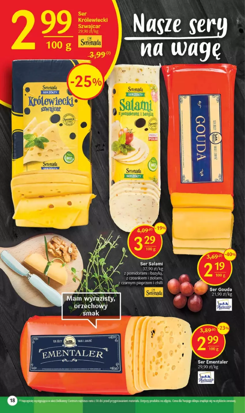 Gazetka promocyjna Delikatesy Centrum - Gazetka DC15 - ważna 20.04 do 26.04.2023 - strona 18 - produkty: Bazyl, Ementaler, Gouda, Pieprz, Rum, Salami, Ser, Ser salami, Tera