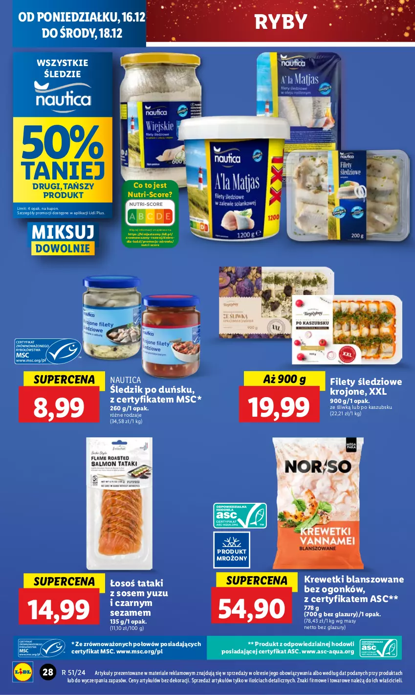 Gazetka promocyjna Lidl - GAZETKA - ważna 16.12 do 18.12.2024 - strona 32 - produkty: Krewetki, Lazur, Sezam, Sos, Wazon