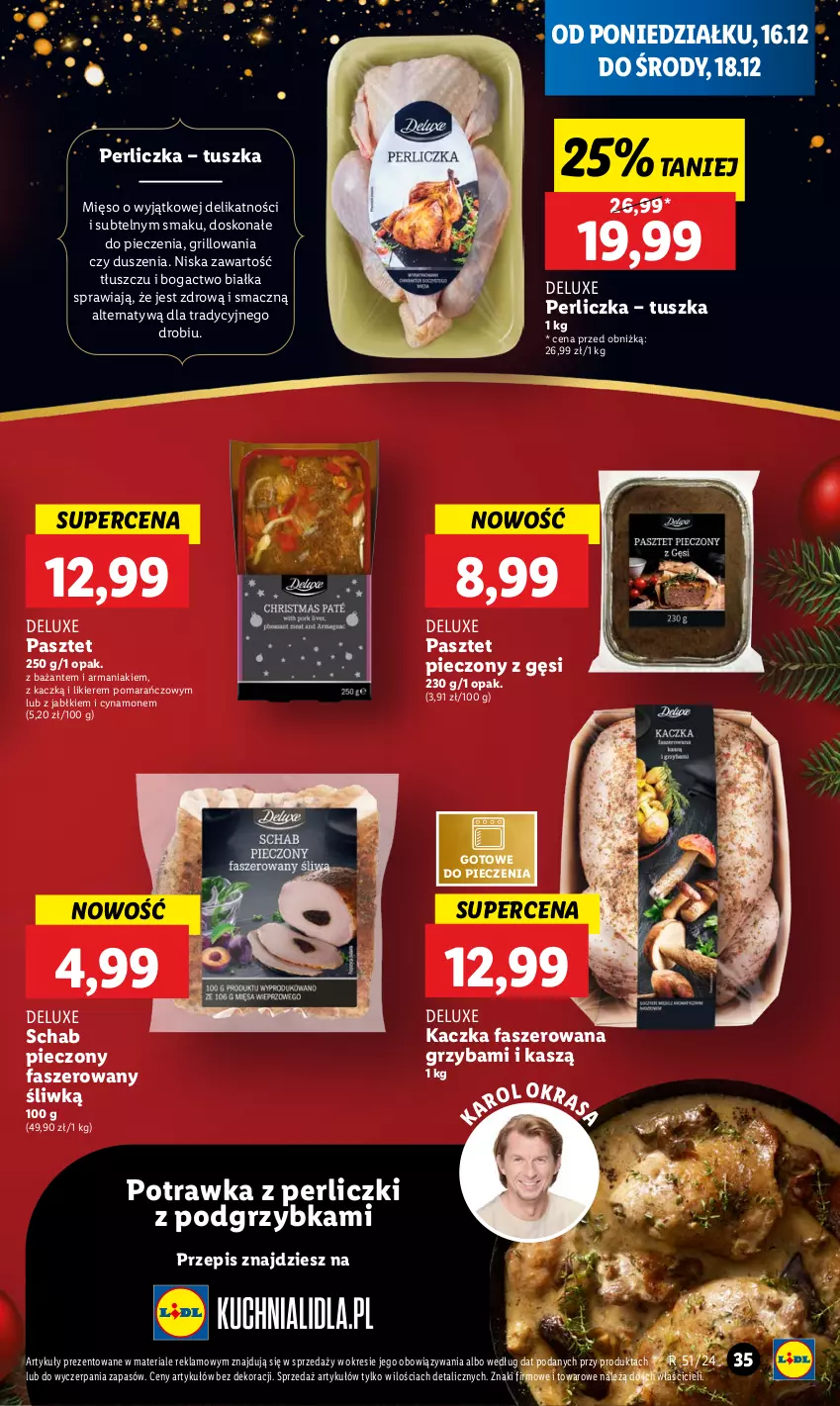 Gazetka promocyjna Lidl - GAZETKA - ważna 16.12 do 18.12.2024 - strona 41 - produkty: Fa, Grill, Kaczka, Kaczka faszerowana, Likier, Mięso, Pasztet, Perliczka, Piec, Schab pieczony, Tusz