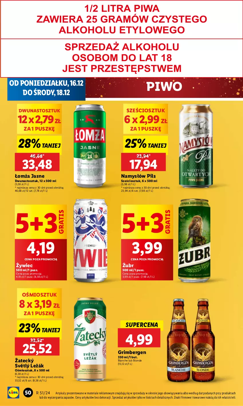 Gazetka promocyjna Lidl - GAZETKA - ważna 16.12 do 18.12.2024 - strona 58 - produkty: Gra, Namysłów, Piwo