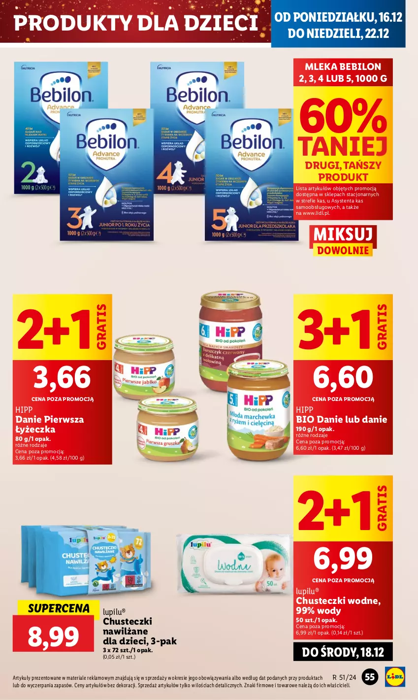 Gazetka promocyjna Lidl - GAZETKA - ważna 16.12 do 18.12.2024 - strona 65 - produkty: BEBILON, Chusteczki, Dzieci, Gra, HiPP