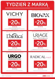 Gazetka promocyjna Ziko - Gazetka Ziko Dermo - Gazetka - ważna od 27.11 do 27.11.2024 - strona 23 - produkty: Ser, Biovax, Vichy, Urgo