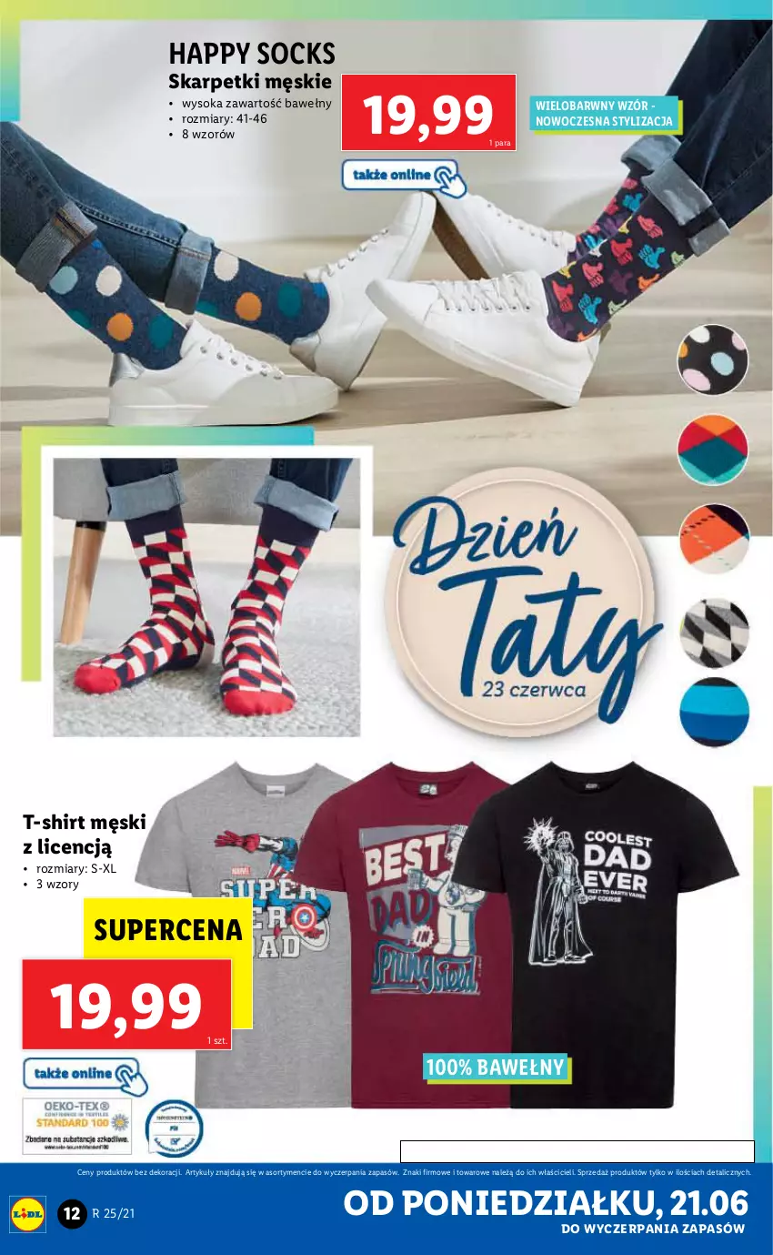 Gazetka promocyjna Lidl - GAZETKA - ważna 21.06 do 26.06.2021 - strona 12 - produkty: Karp, Skarpetki, Sok, T-shirt