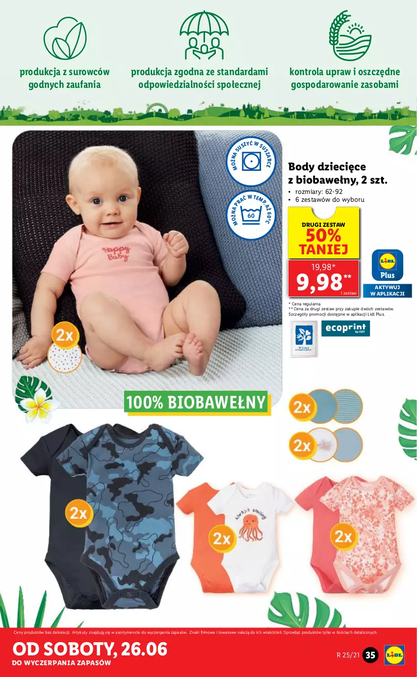 Gazetka promocyjna Lidl - GAZETKA - ważna 21.06 do 26.06.2021 - strona 35 - produkty: Body, Dzieci, Fa