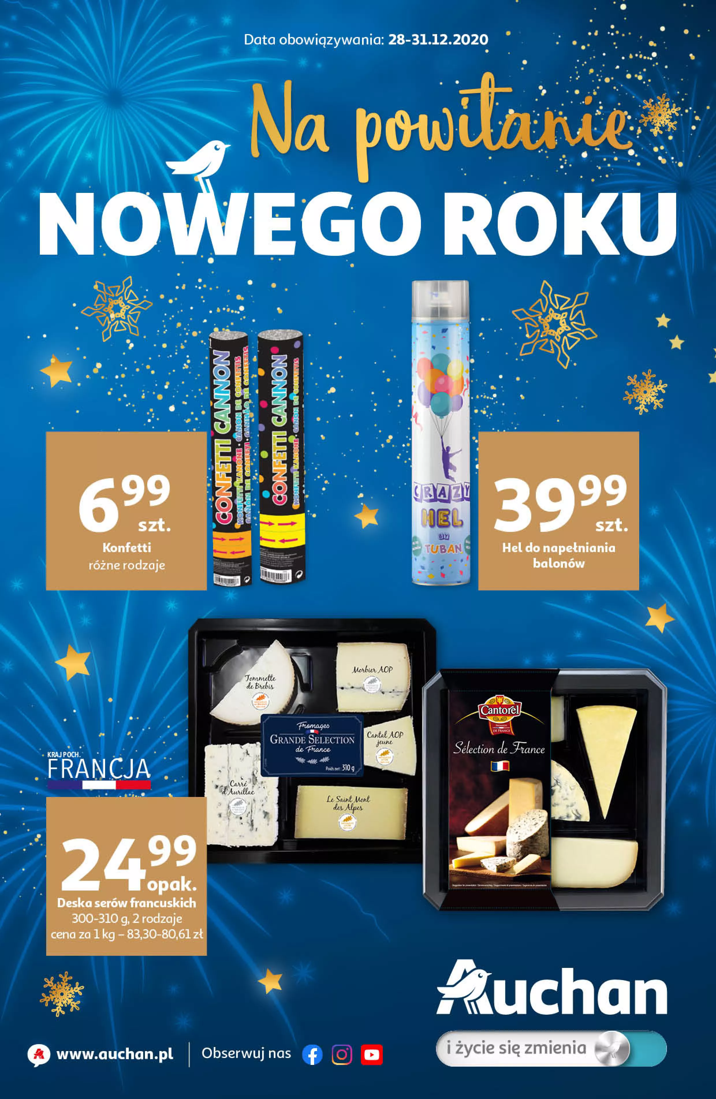 Gazetka promocyjna Auchan - Sylwester - ważna 28.12 do 31.12.2020 - strona 1