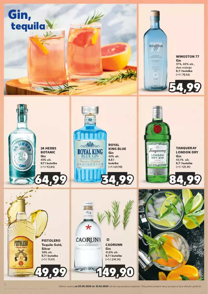 Gazetka promocyjna Kaufland - Barek Kauflandu - ważna 29.05 do 12.06.2024 - strona 6 - produkty: Gin, Tequila, Wingston 77