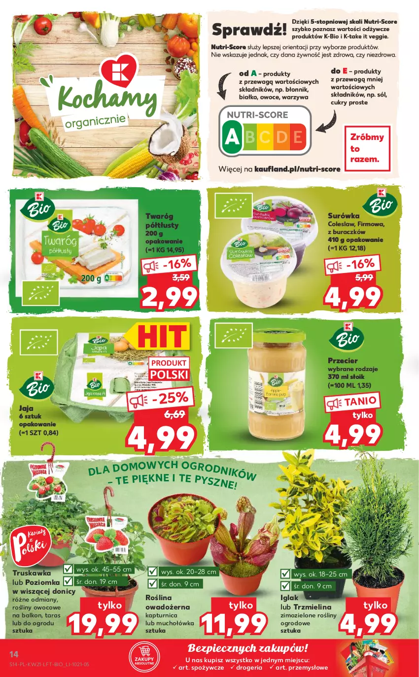 Gazetka promocyjna Kaufland - OFERTA TYGODNIA - ważna 27.05 do 01.06.2021 - strona 14 - produkty: Jaja, Owoce, Piec, Sól, Surówka, Top, Twaróg, Twaróg półtłusty, Warzywa