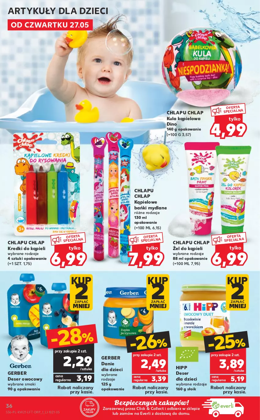 Gazetka promocyjna Kaufland - OFERTA TYGODNIA - ważna 27.05 do 01.06.2021 - strona 36 - produkty: Danie dla dzieci, Deser, Deser owocowy, Dzieci, Gerber, HiPP, Piec, Ser