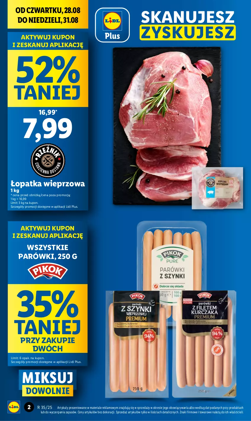 Gazetka promocyjna Lidl - GAZETKA - ważna 28.08 do 31.08.2025 - strona 2 - produkty: Parówki