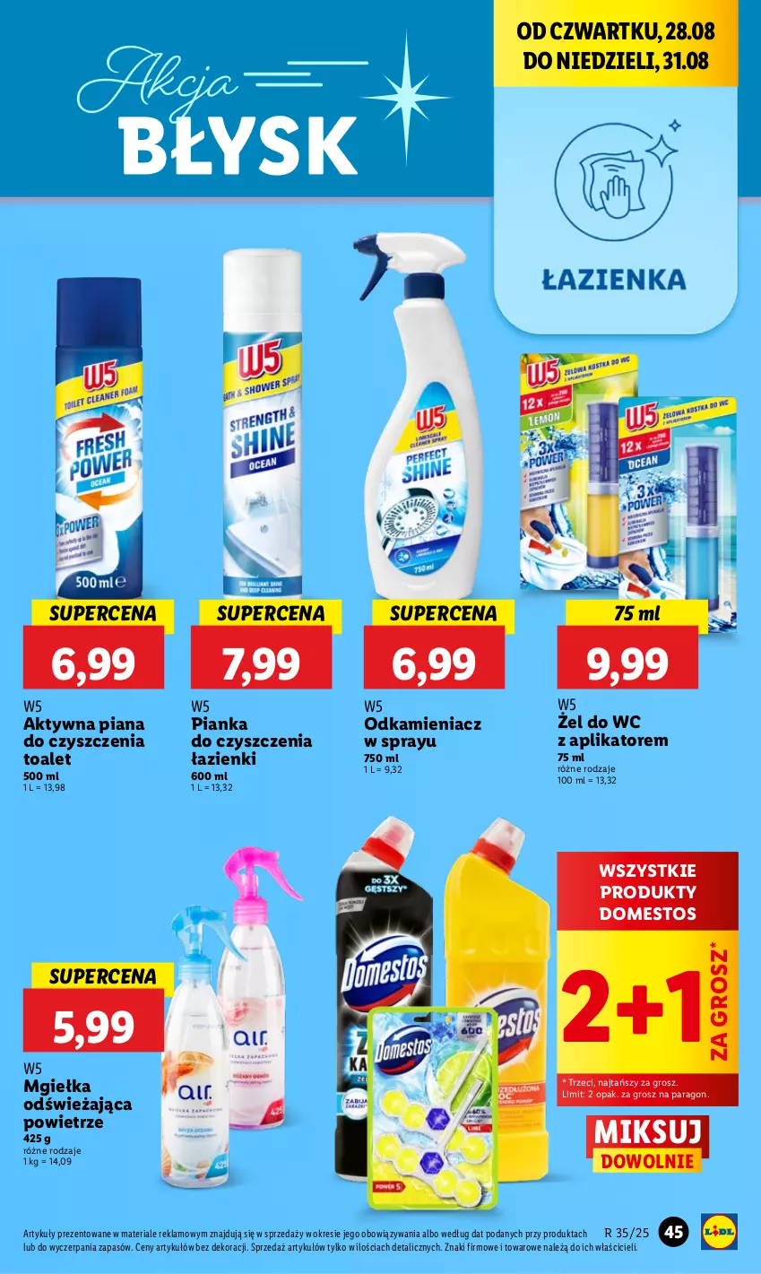 Gazetka promocyjna Lidl - GAZETKA - ważna 28.08 do 31.08.2025 - strona 51 - produkty: Domestos, Odkamieniacz, Pianka do czyszczenia