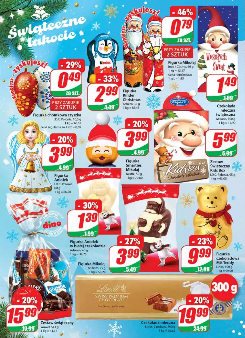 Gazetka promocyjna Dino - Gazetka - ważna 22.12 do 28.12.2021 - strona 4 - produkty: Czekolada, Ferrero, Kinder, Wawel